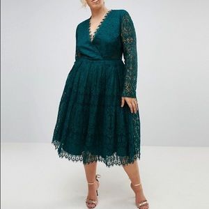 ASOS Curve Forest Green Dress